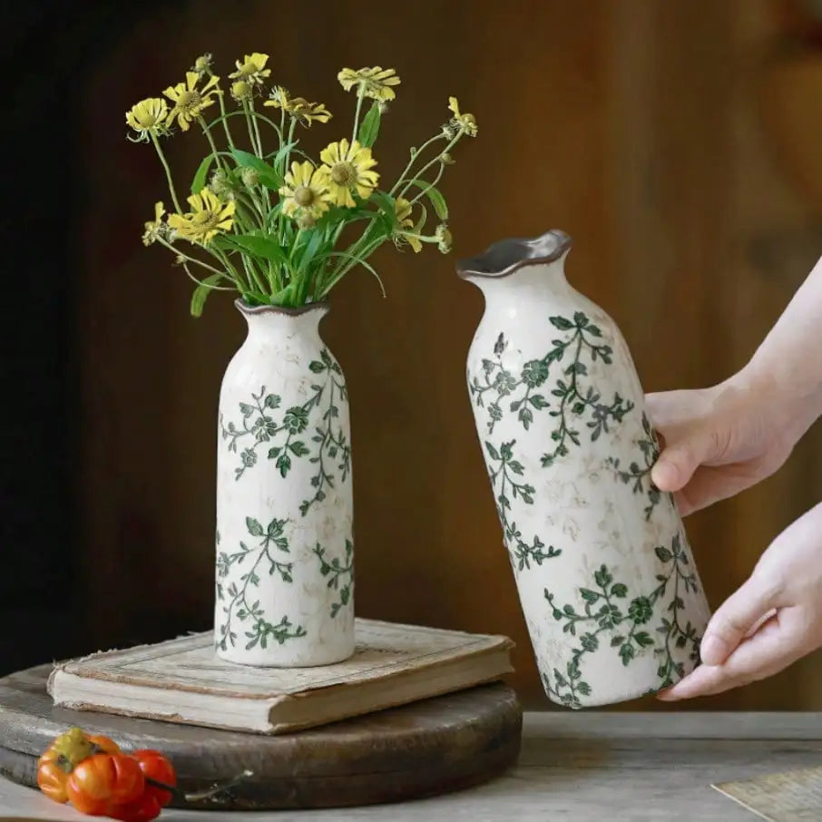 Crackle ceramic flower vase hydroponic gift birthday graduation