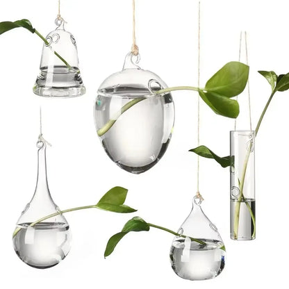 Hanging glass terrarium vase hydroponic plant gift decoration