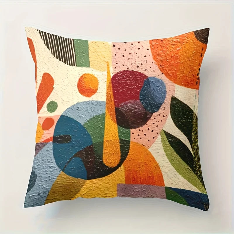 Modern Geometric Throw Pillow Cover — styling detail