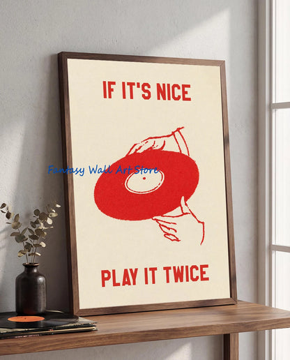Retro Music Vinyl Record Canvas Wall Art