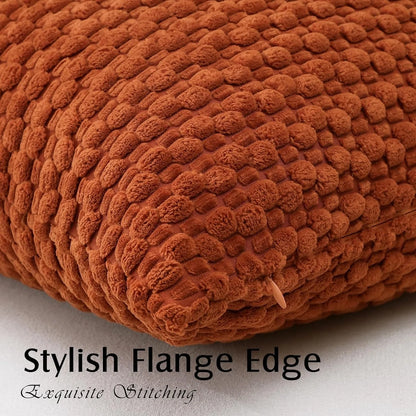 Rust Corduroy Lumbar Pillow Cover — styling detail