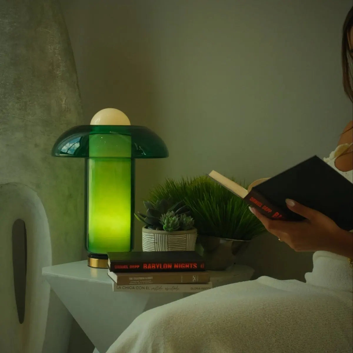 Postmodern luxury lamp high-end feel on bedroom bedside display