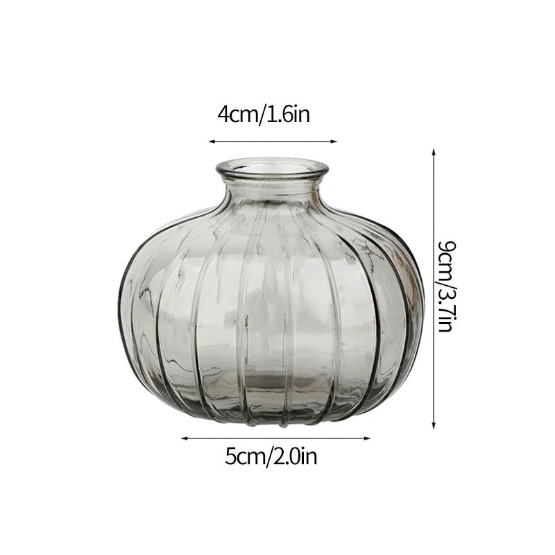 Minimalist Clear Glass Flower Vase