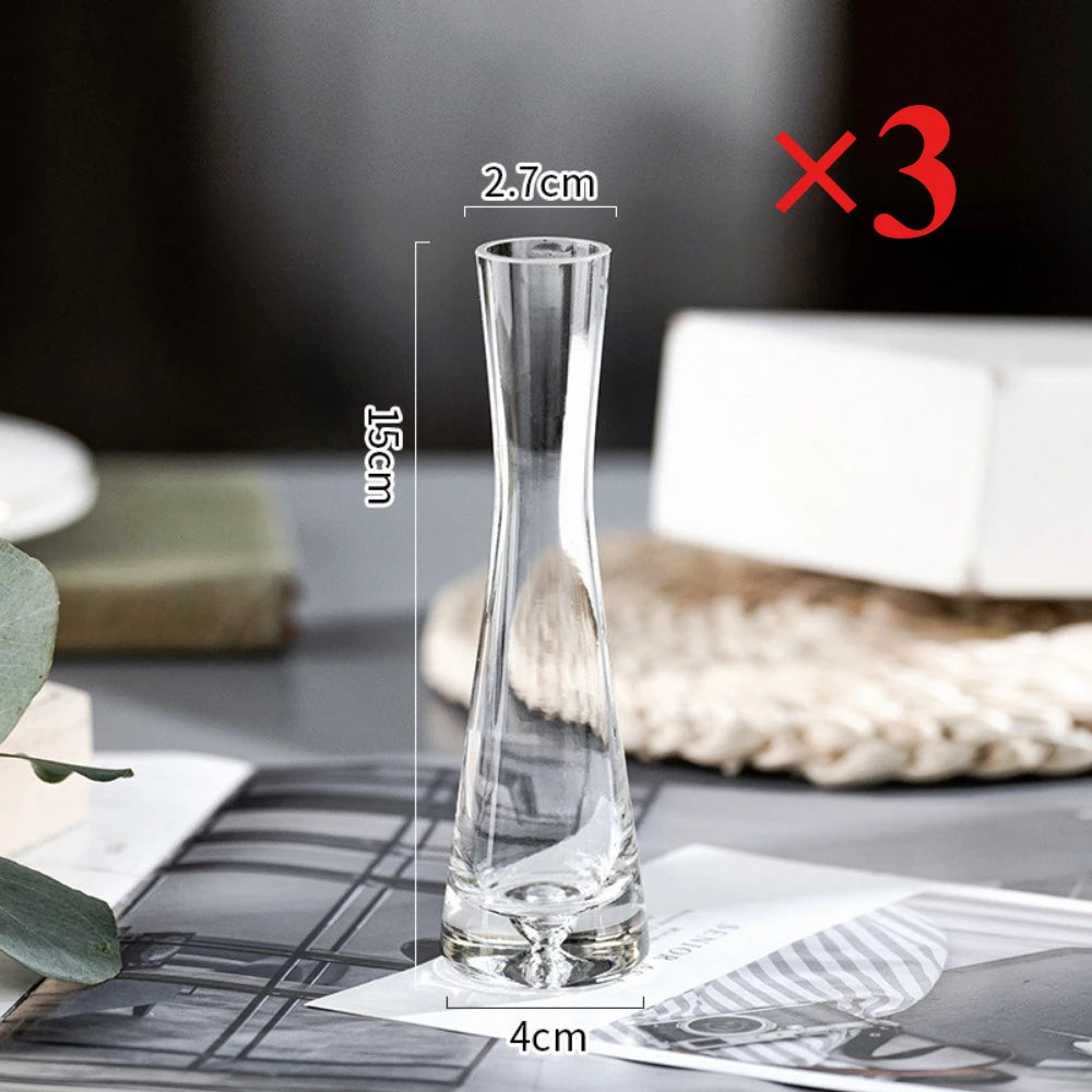Slanted Glass Flower Vase