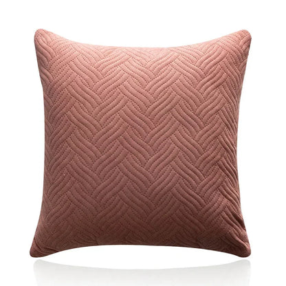Quilted Velvet Throw Pillow Cover