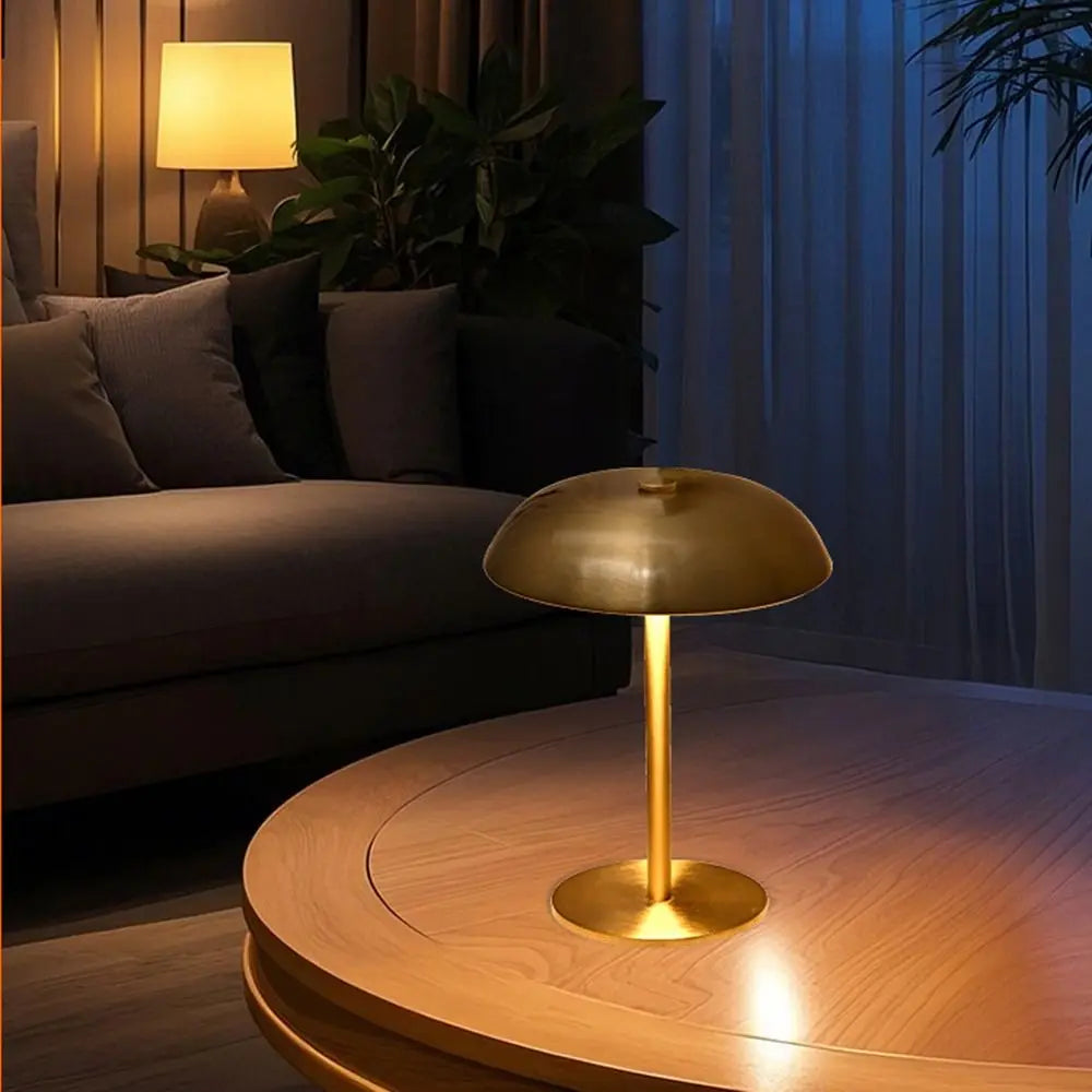 Red mushroom night light 3 colour stepless bedroom accent light
