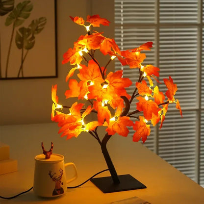 LED fairy tree night light USB plug close-up connection detail