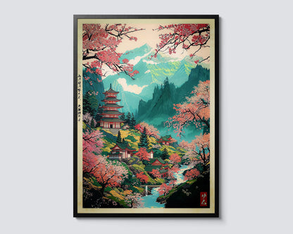 Mount Fuji Sunrise Wave Japanese Canvas Wall Art