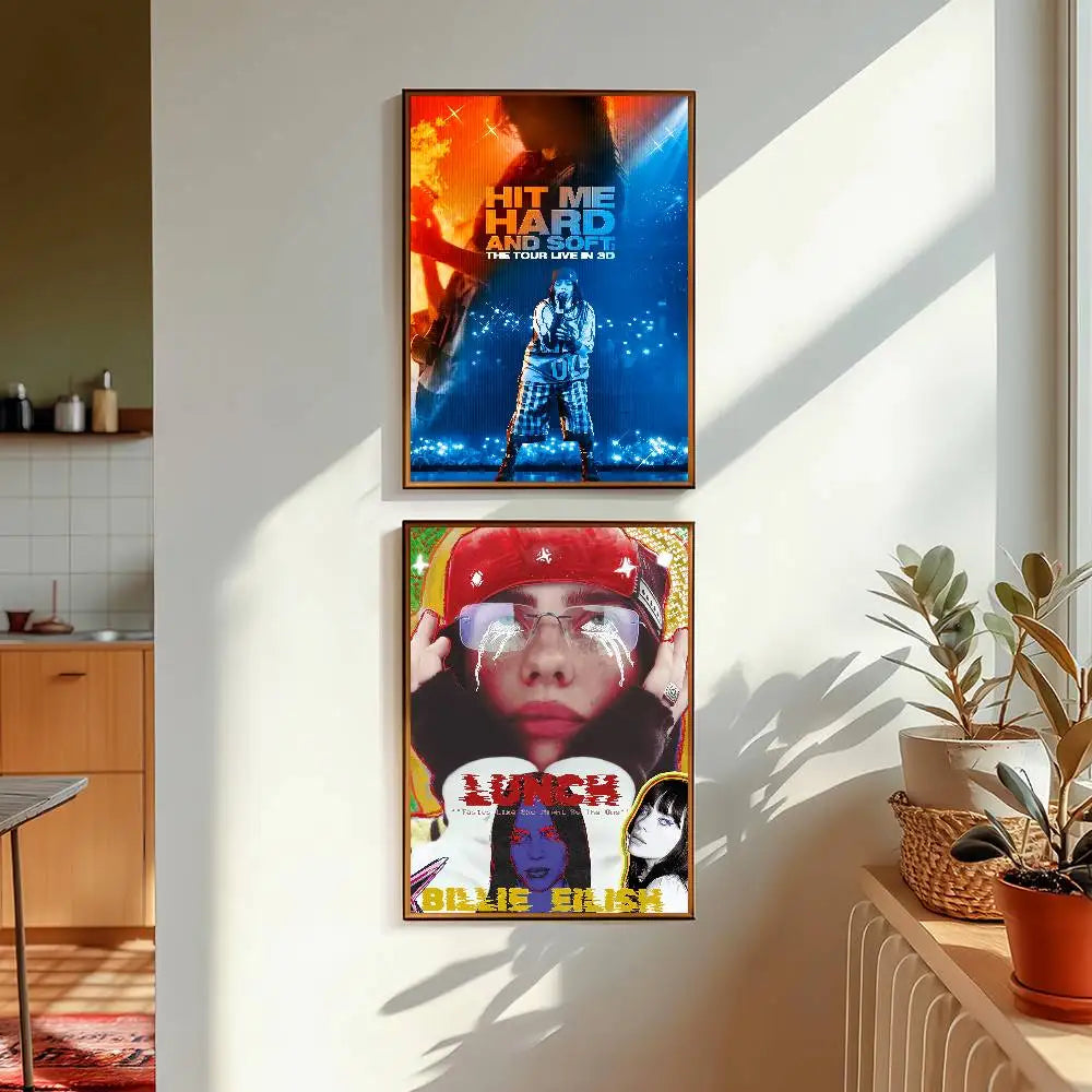 Billie Eilish Music Singer Canvas Wall Art Poster