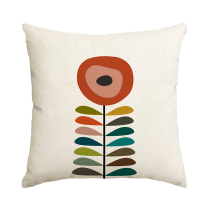 Bohemian Floral Print Throw Pillow Cover — styling detail