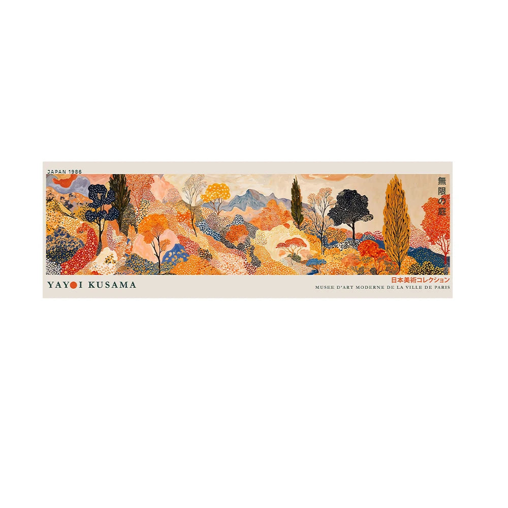 Yayoi Kusama Floral Landscape Tall Canvas Wall Art