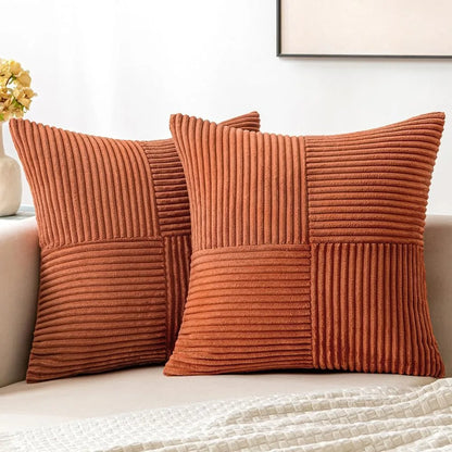 Boho Patchwork Corduroy Pillow Cover