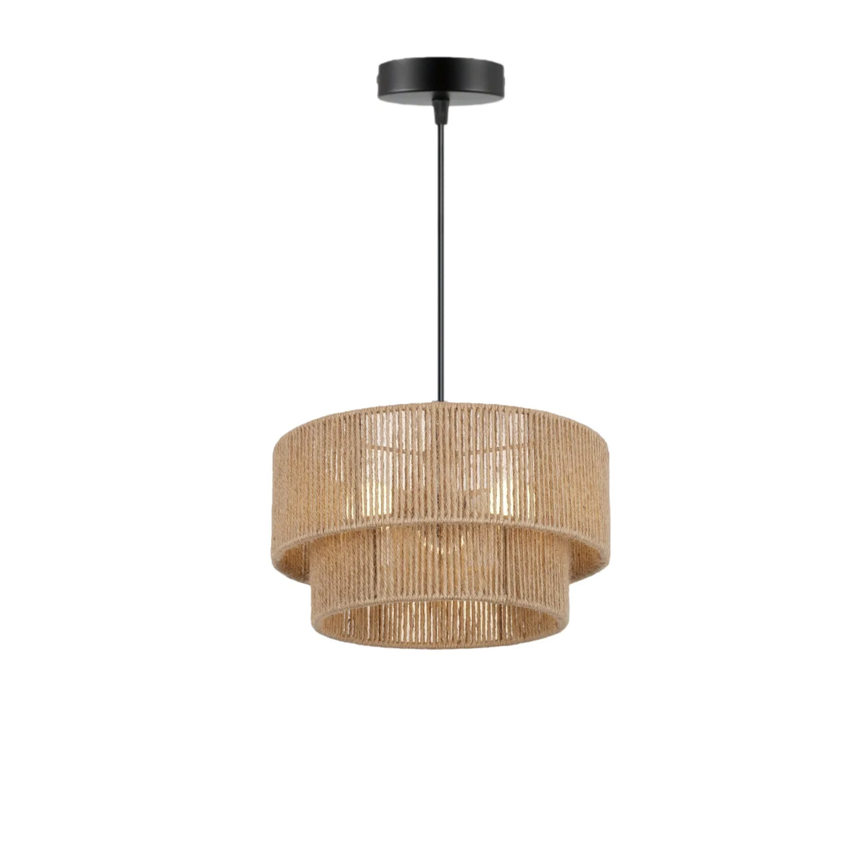 Hemp Rope Drum Shade Pendant