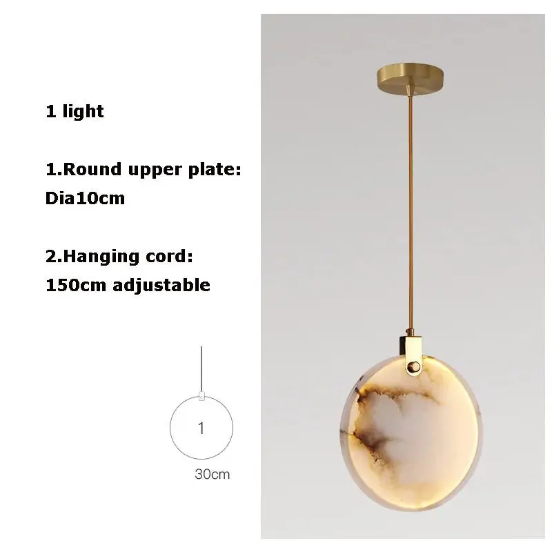 Marble Multi Rod Pendant Light