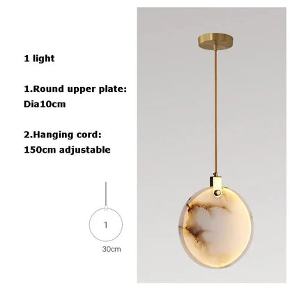 Marble Multi Rod Pendant Light