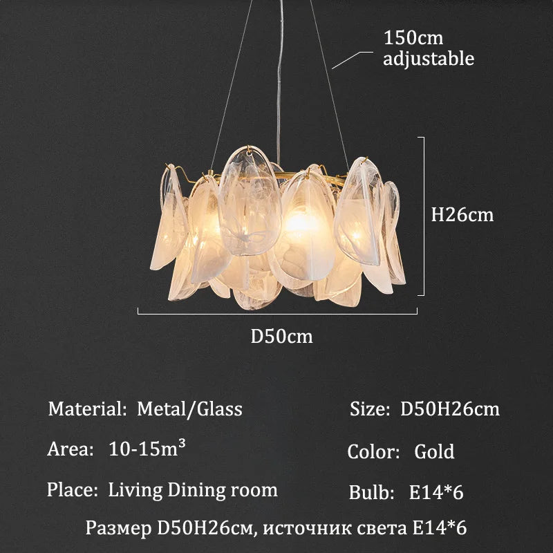 Gold chandelier at 23.6 in across in neutral 4000K light, non dimmable