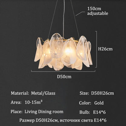 Gold chandelier at 23.6 in across in neutral 4000K light, non dimmable