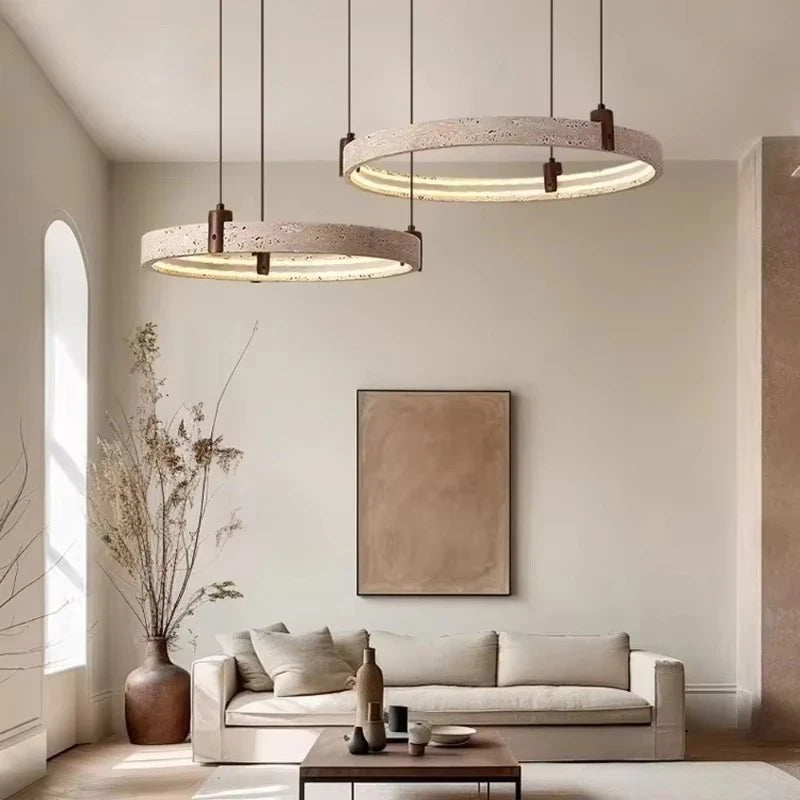Travertine Ring LED Pendant Light