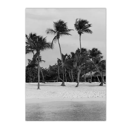 Beach Camper Van Surf Ocean Landscape Canvas Wall Art