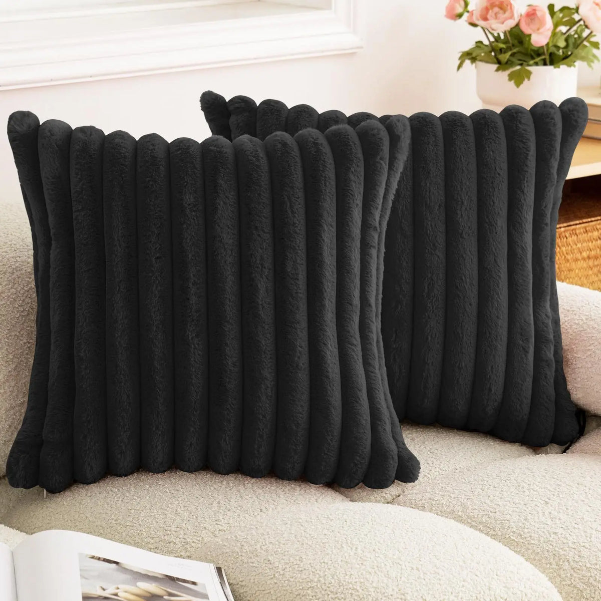 Woven Stripe Throw Pillow Cover