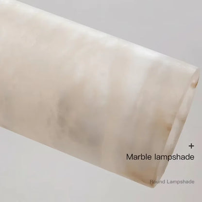 Japanese style marble chandelier with warm white LED included