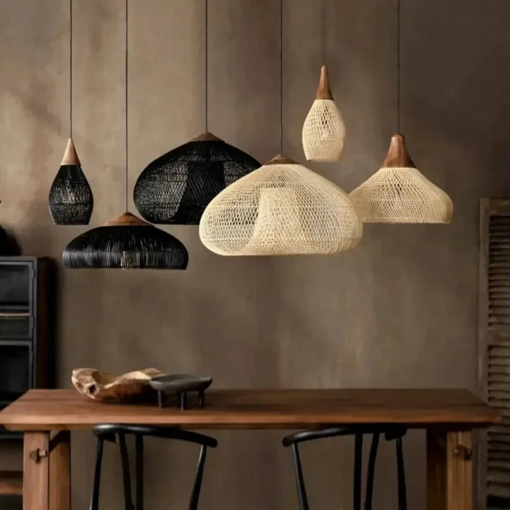 Wabi Sabi Rattan Pendant