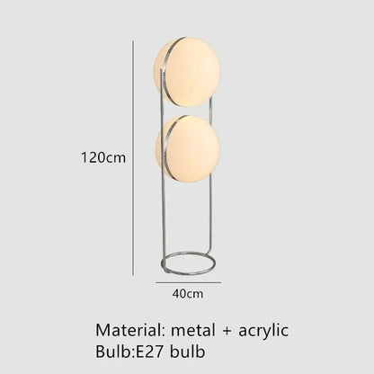 Chrome Acrylic Ball Floor Lamp