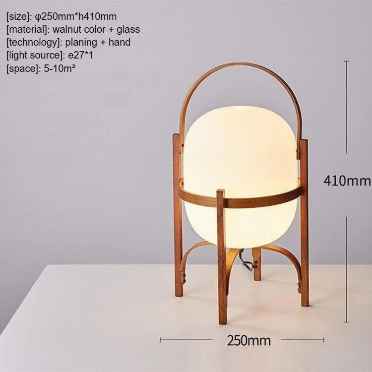 Nordic table lamp white light mode on creative study desk