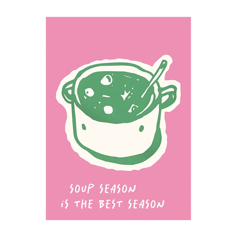 Trendy Kitchen Pizza Sushi Minimalist Canvas Wall Art