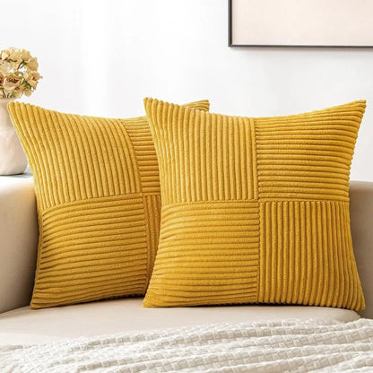 Boho Patchwork Corduroy Pillow Cover