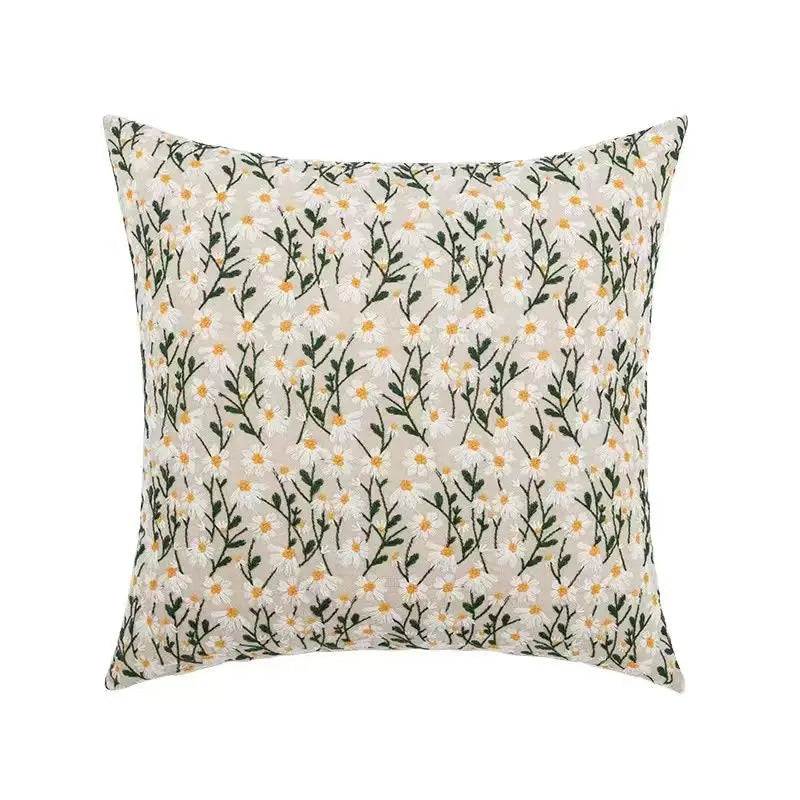 Bohemian Embroidered Tassel Pillow Cover — styling detail