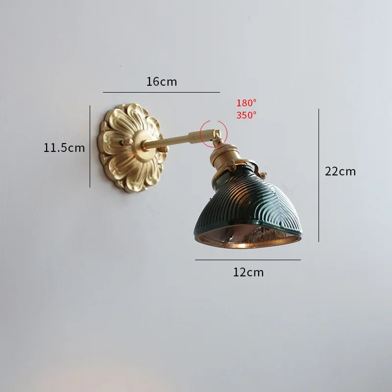 Copper Ceramic LED Bathroom Wall Sconce