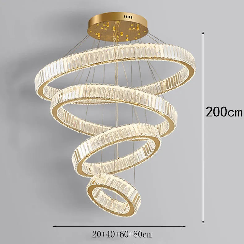 Single ring crystal chandelier, 15.7 in across, for a bedroom ceiling