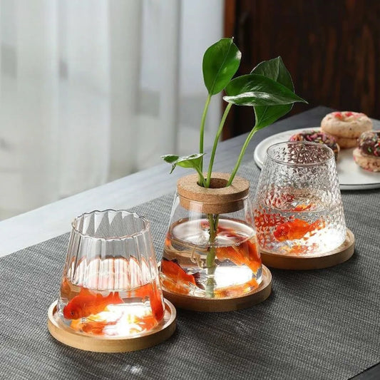 Glass hydroponic vase propagation station elegant table décor