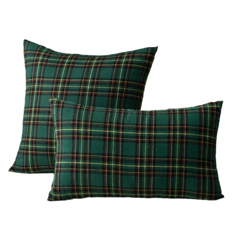 Christmas Plaid Throw Pillow Cover
