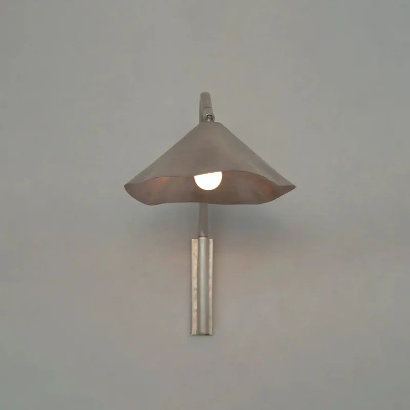 wall sconce, side profile showing mounting depth