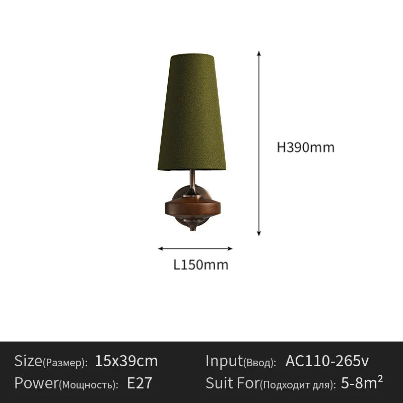 French Vintage Solid Wood Wall Sconce
