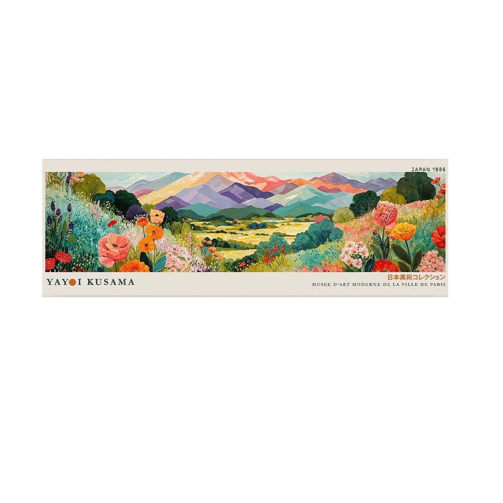 Yayoi Kusama Floral Landscape Tall Canvas Wall Art