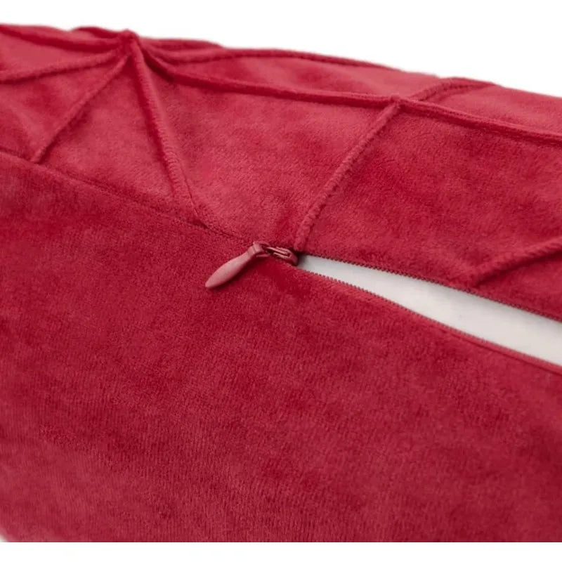 Checkered Velvet Throw Pillow Cover — styling detail