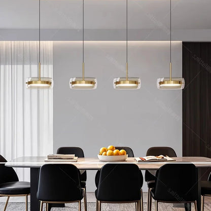 Multi Head Glass Pendant Light