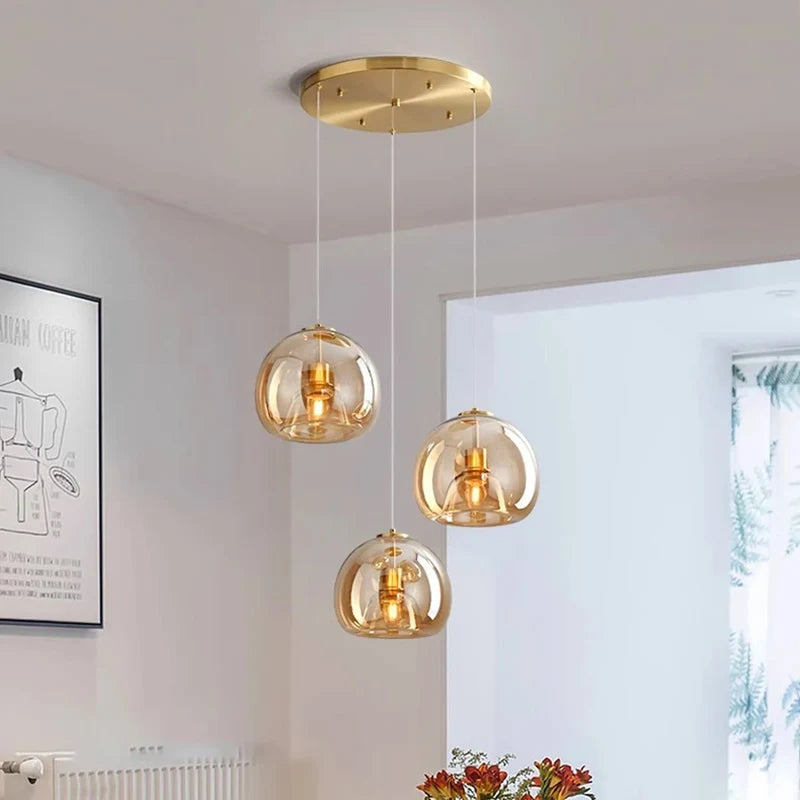 Iron Glass LED Pendant Light