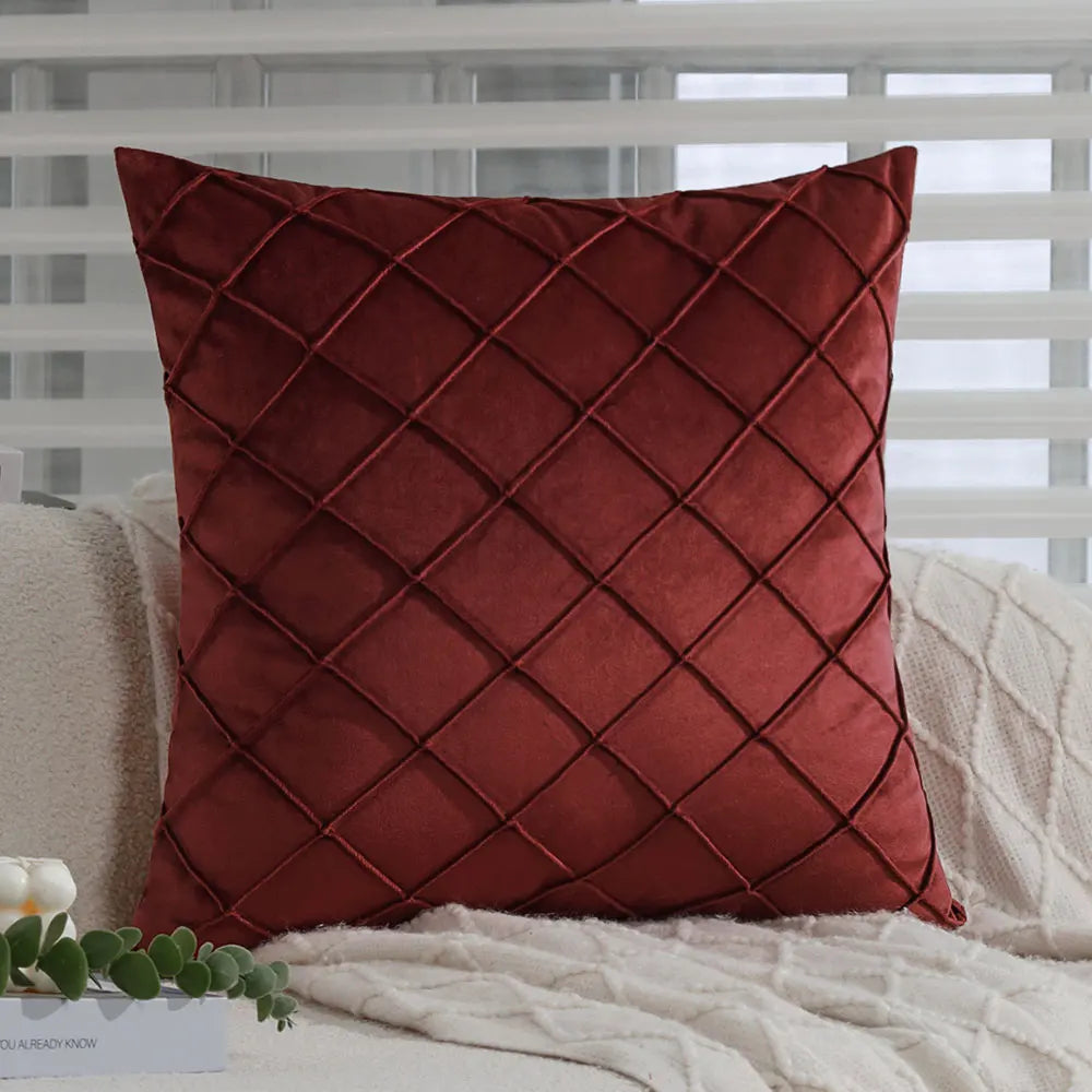 Soft Velvet Lumbar Pillow Cover — styling detail
