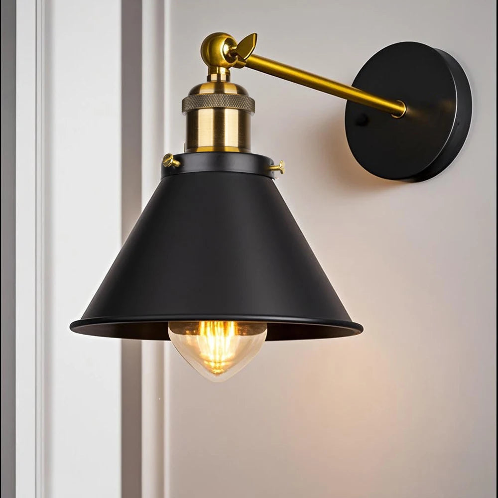 wall sconce, side profile showing mounting depth