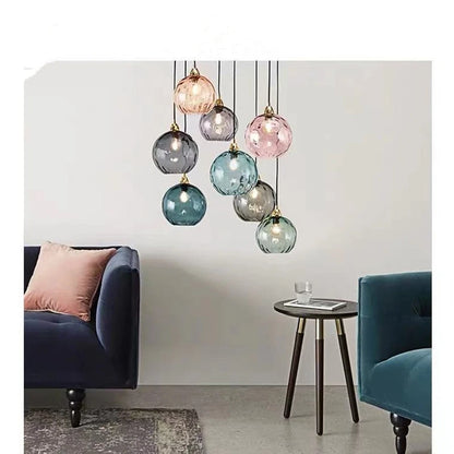 Colored Glass Ball Pendant