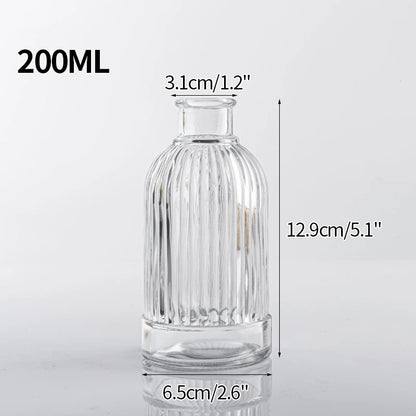 Minimalist Clear Glass Flower Vase