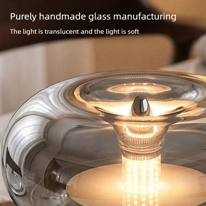 Side profile of Italian creative jellyfish lamp with US plug cord