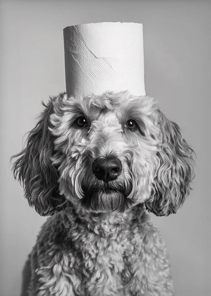 Funny Bathroom Animals Toilet Paper Canvas Wall Art