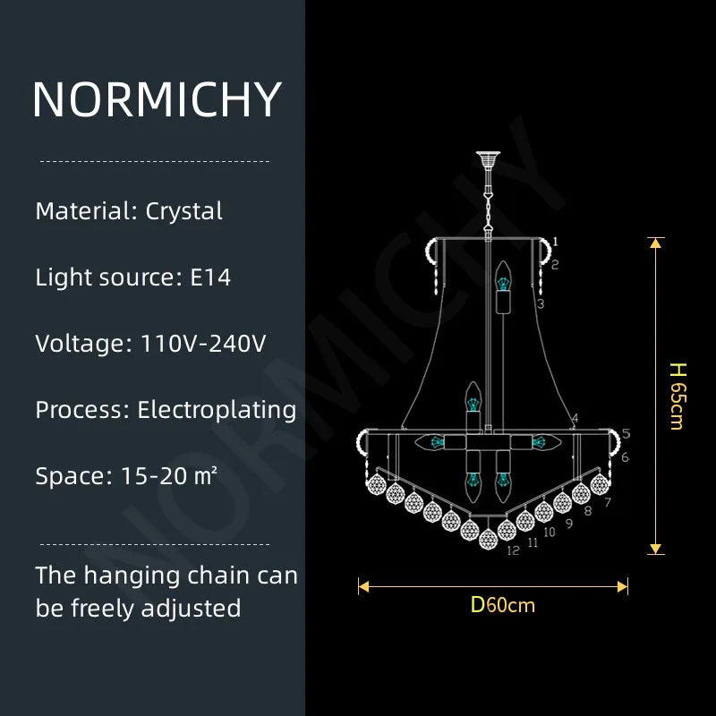 Three layer crystal chandelier at 39.4 in diameter in chrome