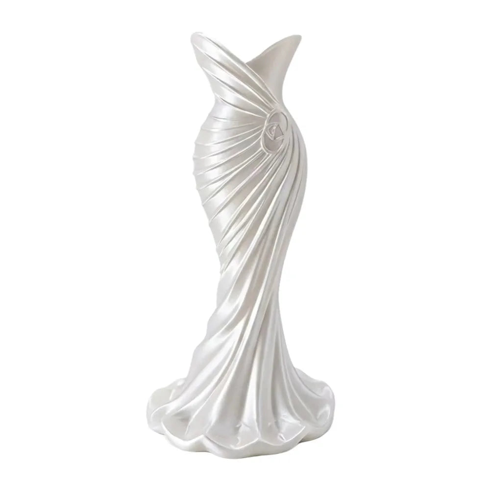 3D Printed Gown Vase Minimalist Flower Décor | Aurelia