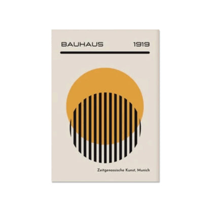 Bauhaus Abstract Geometric Mid-Century Canvas Wall Art